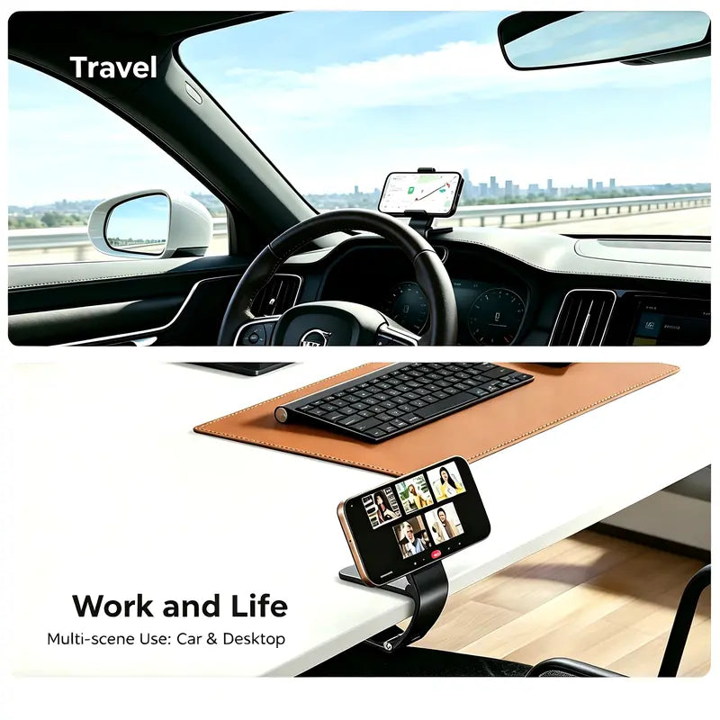 Magnetic Car Phone Holder | Dashboard & Sun Visor Foldable Mount