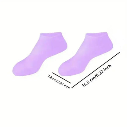 1 Pair Silicone Heel Socks for Cracked Feet