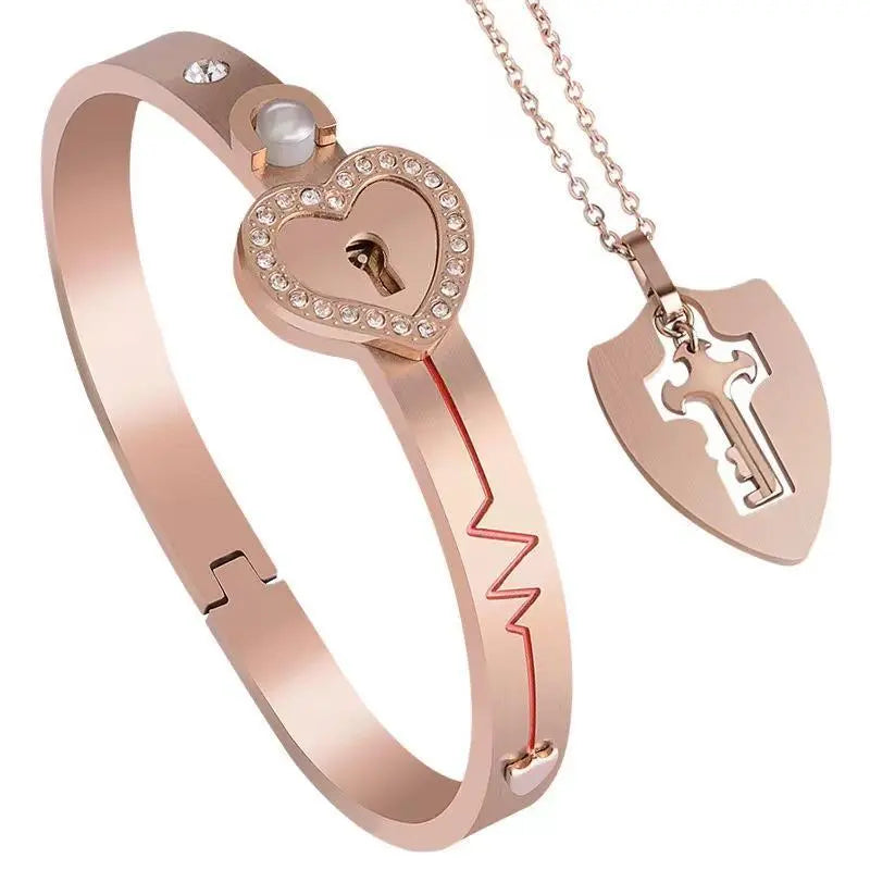 100 Languages I Love You Heart Lock & Key Set