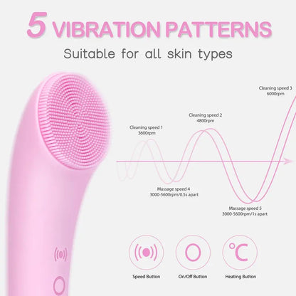Heated Facial Cleansing & Massage Brush