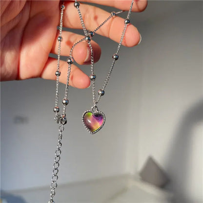 MoodShift Color-Changing Heart Necklace & Bracelet Set