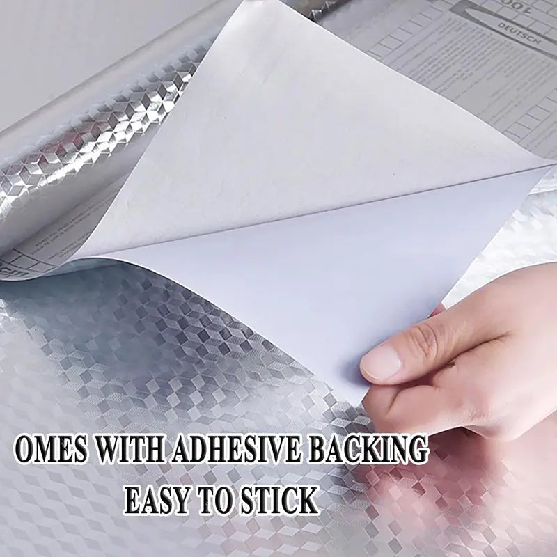 Waterproof Aluminum Foil Contact Paper – Peel & Stick Kitchen Covering