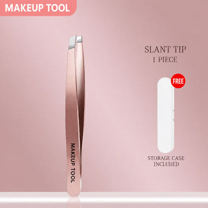 4-Piece High-Precision Stainless Steel Eyebrow Tweezer Set