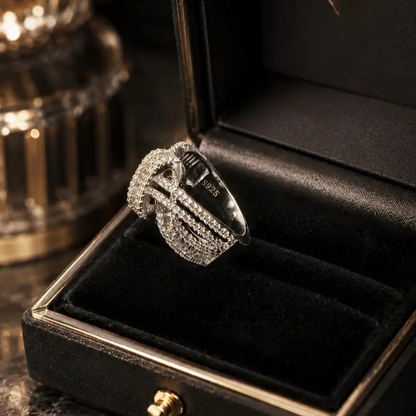 Sparkling Bow Statement Ring