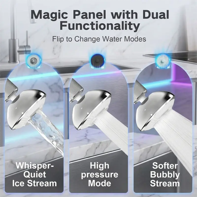 360° Rotating Kitchen Faucet Aerator, 3-Function Spray
