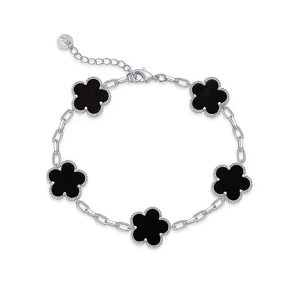 14K Gold-Plated Four-Leaf Clover Bracelet – Lucky Charm Jewelry for Women