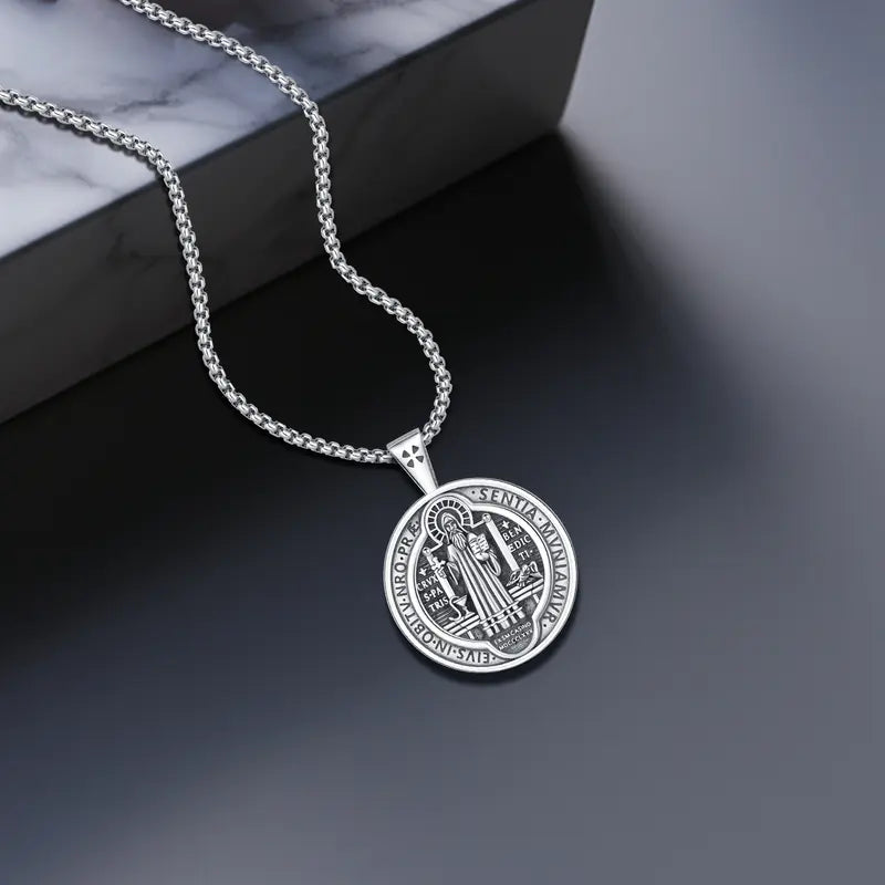 St. Benedict Medal Necklace – Christian Protection Pendant