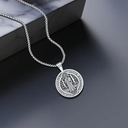St. Benedict Medal Necklace – Christian Protection Pendant