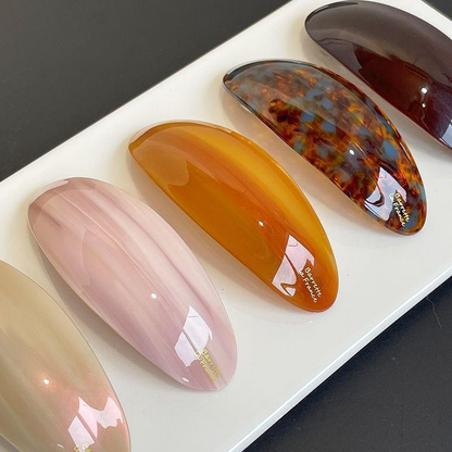 French Oval Hair Barrette 5-Pack