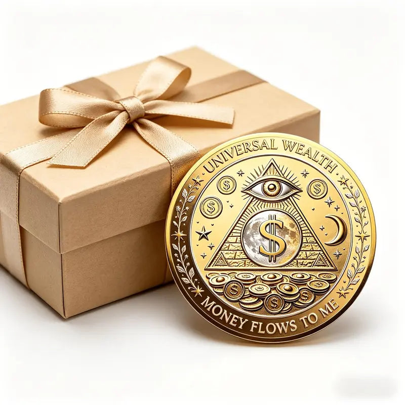 3D Wealth & Prosperity Collectible Coin, All‑Seeing Eye Design, Lucky Charm, Fortune Ornament, Decoration Items