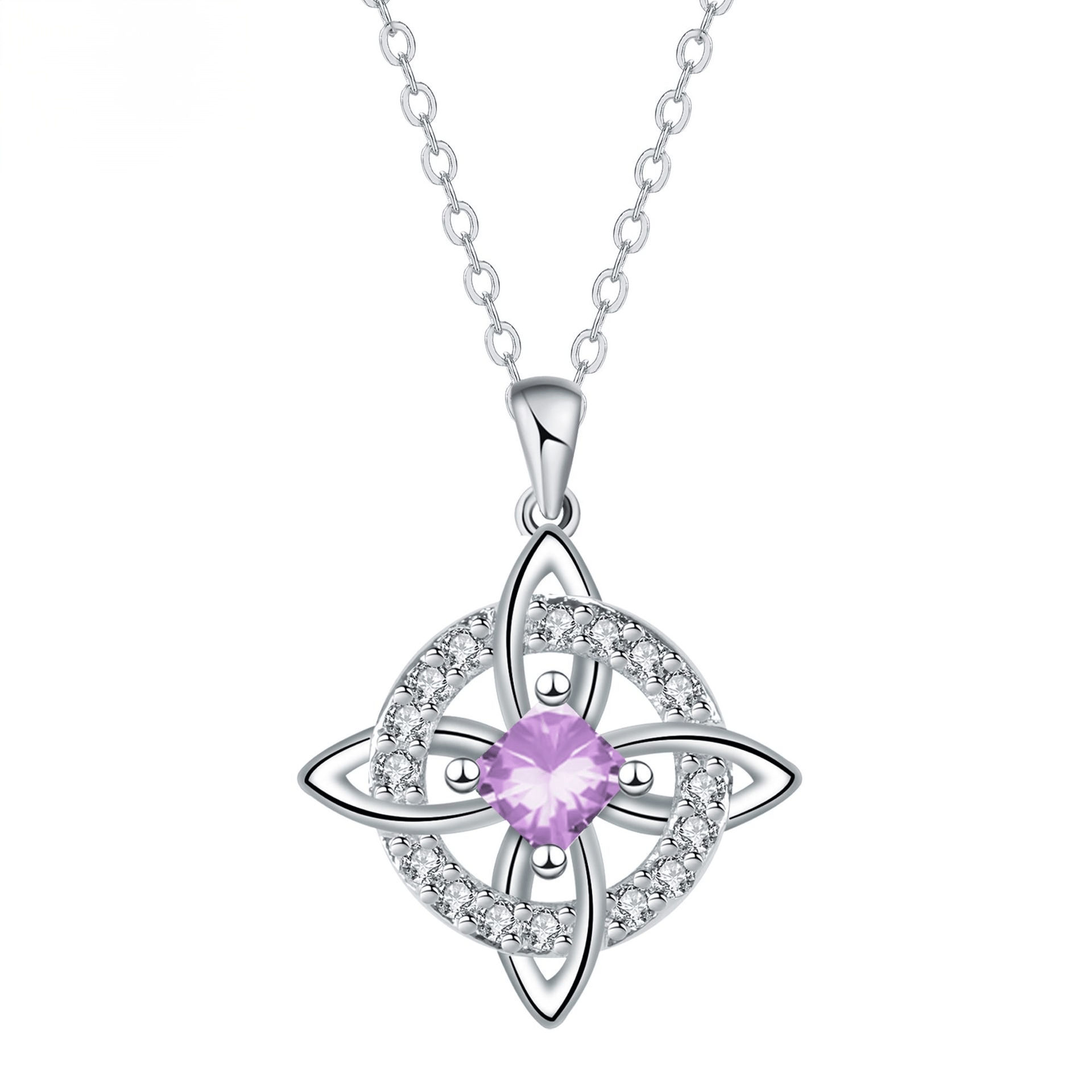 Mystic Knot Birthstone Necklace