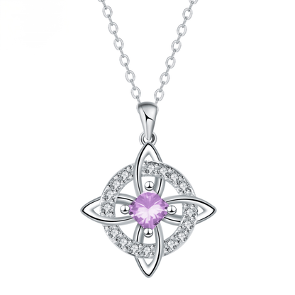 Mystic Knot Birthstone Necklace