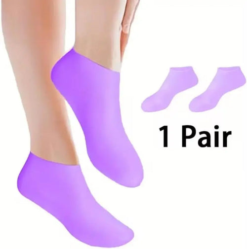 1 Pair Silicone Heel Socks for Cracked Feet