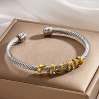 Crystal Twist Cuff – Two-Tone