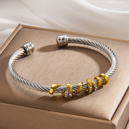 Adjustable Cable & Chain Bracelet Set