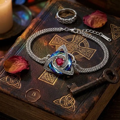 Celtic Trinity Knot Birthstone Bracelet