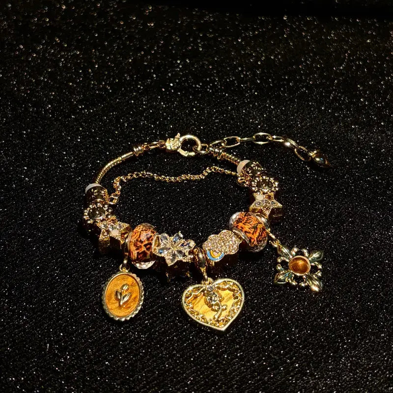 Women’s Multi-Charm Beaded Bracelet