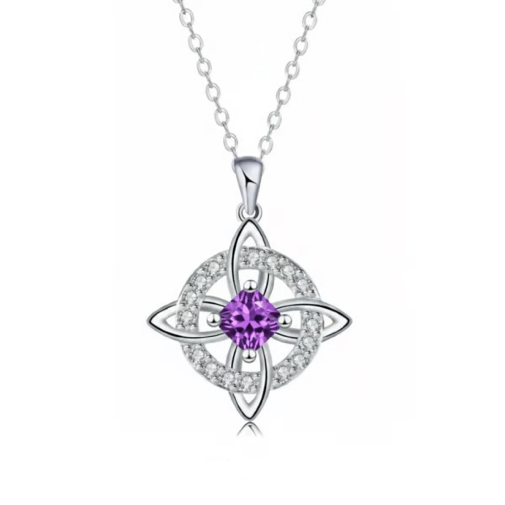Mystic Knot Birthstone Necklace