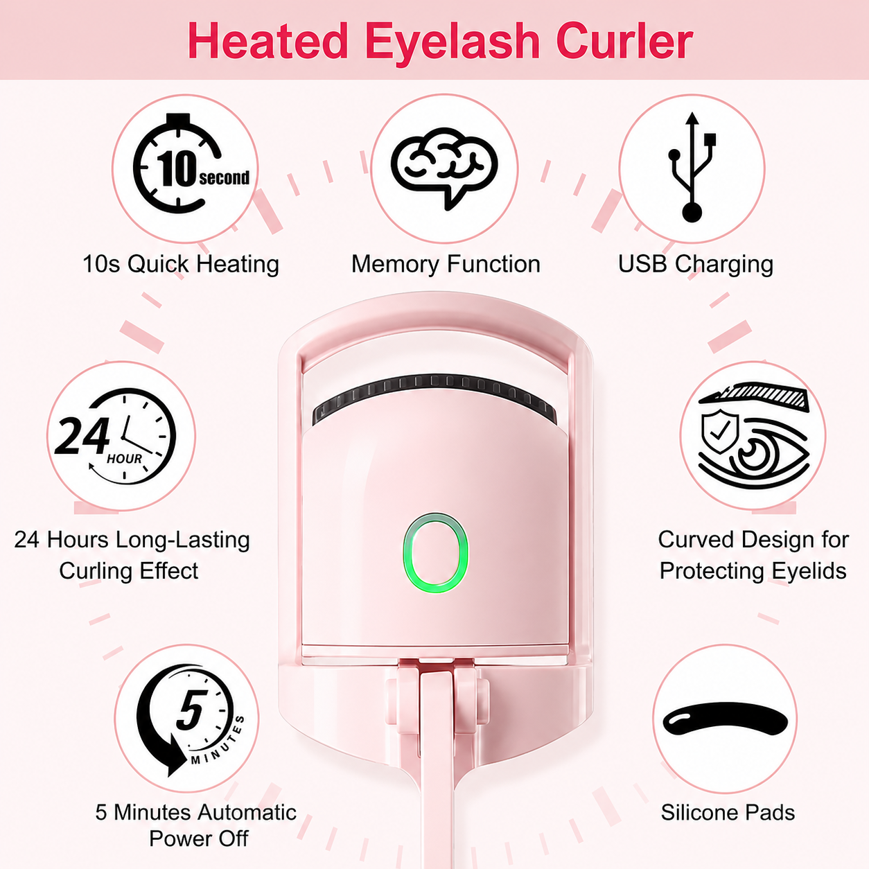 Instant Curl Heated Eyelash Curler