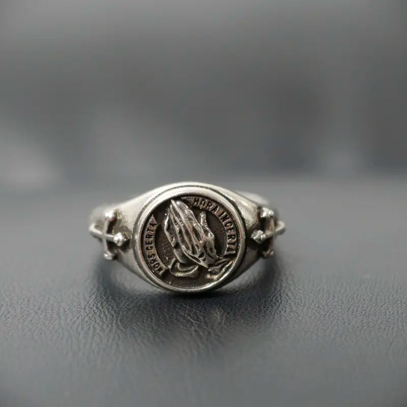Praying Hands Faith Ring – Adjustable Open Band