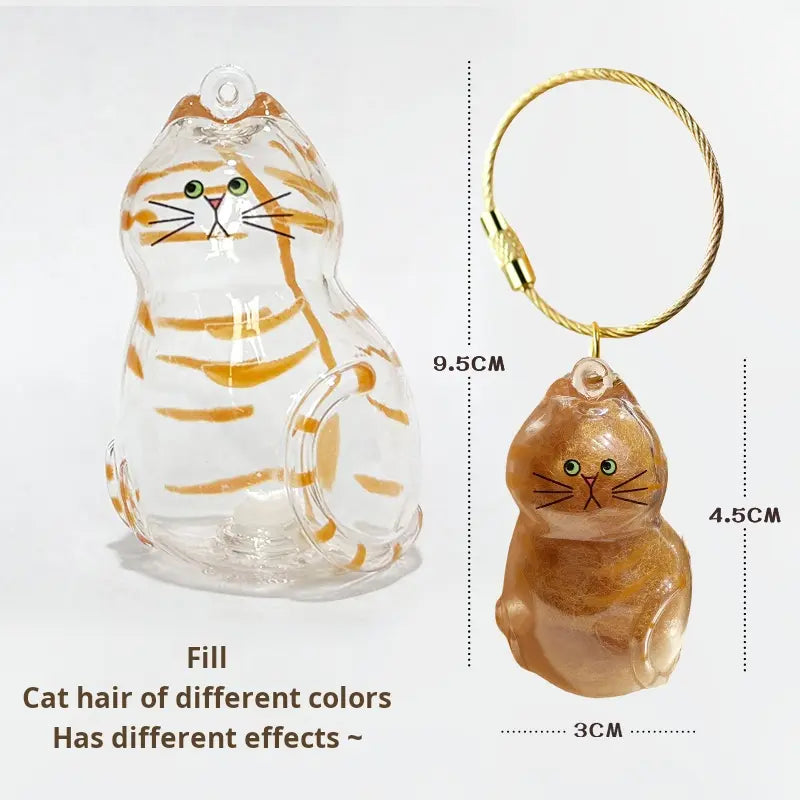 Cat Fur Keepsake Charm – Fillable Memory Keychain