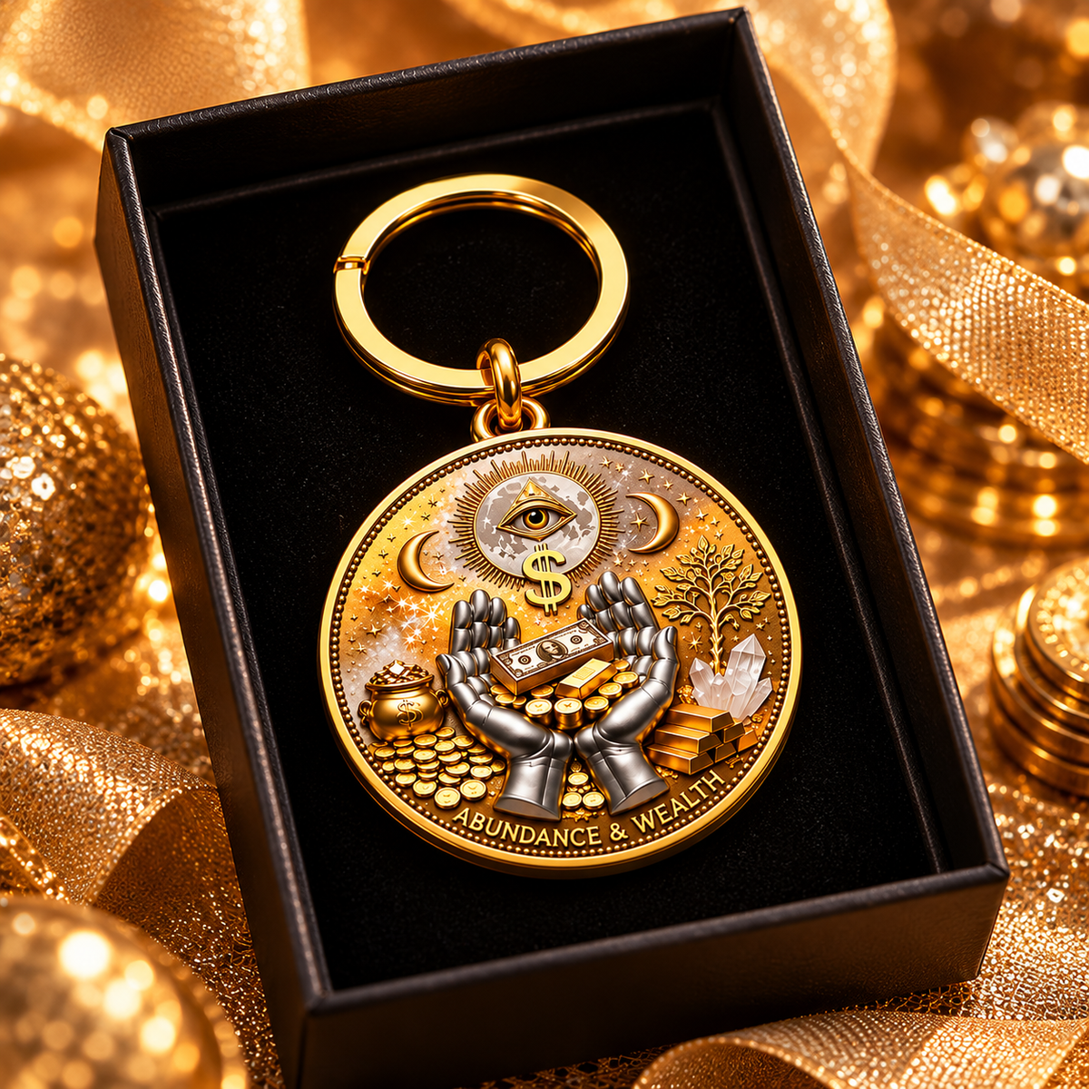 3D All-Seeing Eye Prosperity Keychain