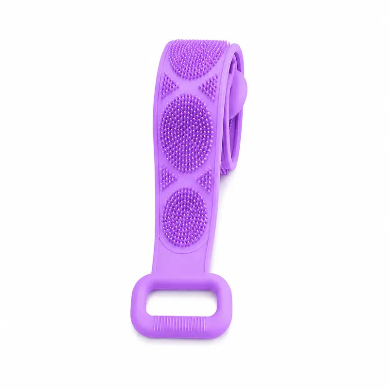 Silicone Double-Sided Bath Brush with Long Handle