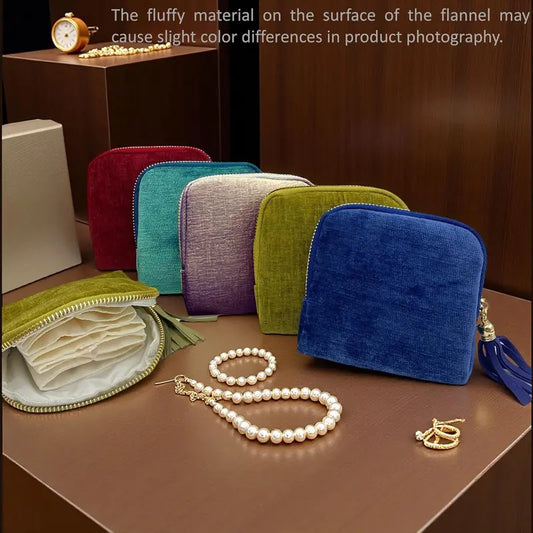 Travel Jewelry Organizer Case with 5 Compartments