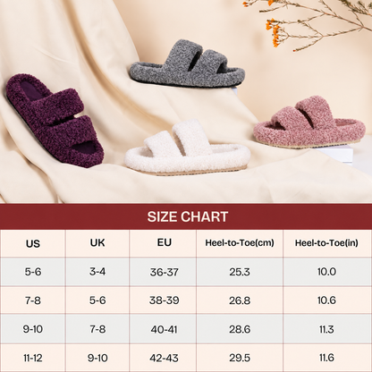 Women’s Fuzzy Memory Foam Slippers Non-Slip