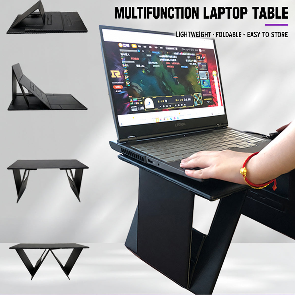 3-Sec Setup & Fold | 4-in-1 Transformations | 18 lbs Heavy-Duty Load | For Bed, Car and Outdoors