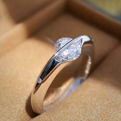 Orbiting Planet Crystal Ring Elegant Celestial Jewelry