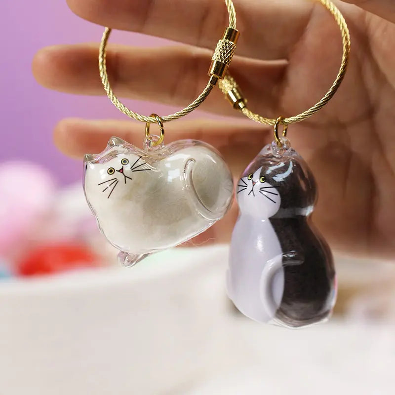Cat Fur Keepsake Charm – Fillable Memory Keychain