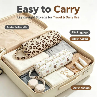 Quilted Large Capacity Travel Makeup & Toiletry Bag