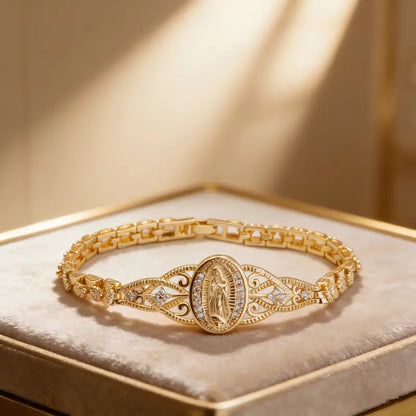 Gold Plated Virgin Mary Bracelet