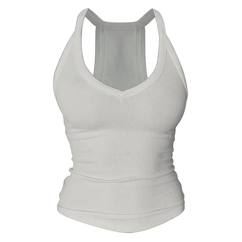 V Neck Tank Tops with Built-in Bra