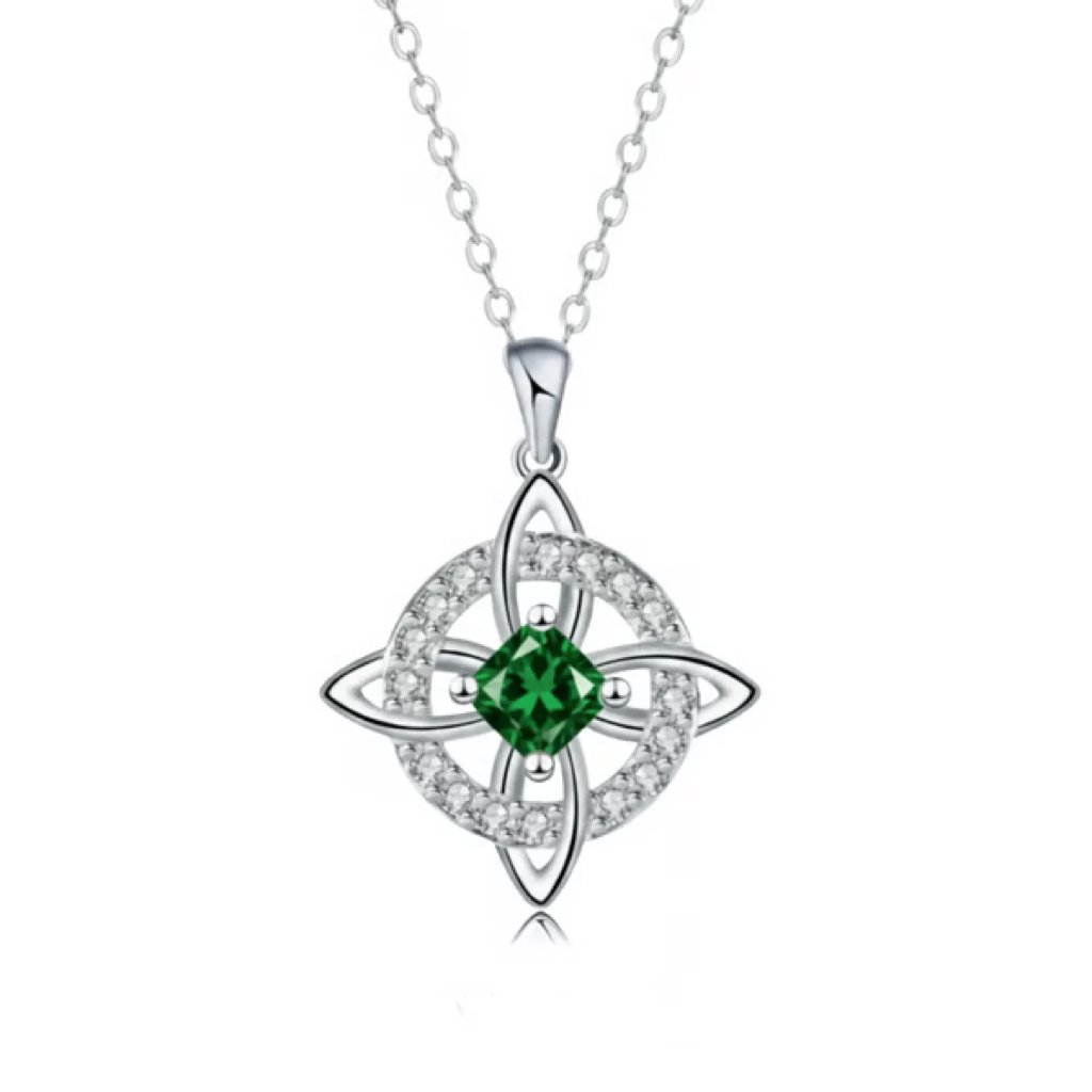 Mystic Knot Birthstone Necklace