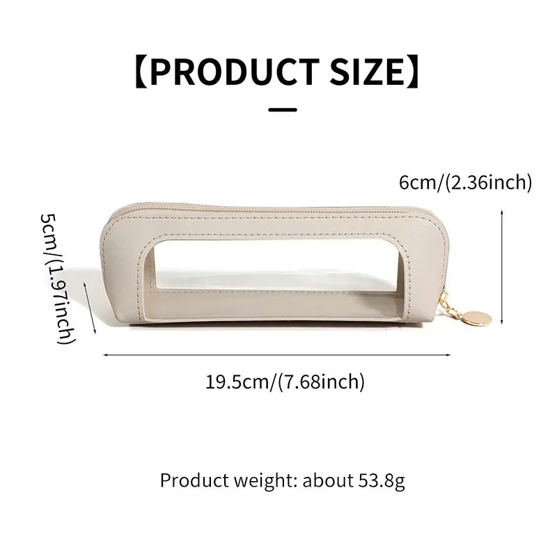 2PCS Clear Window Makeup Brush Bag