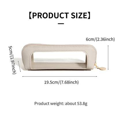 2PCS Clear Window Makeup Brush Bag