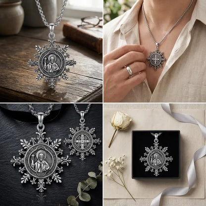 St. Benedict Pendant Necklace – Silver-Plated Religious Medallion