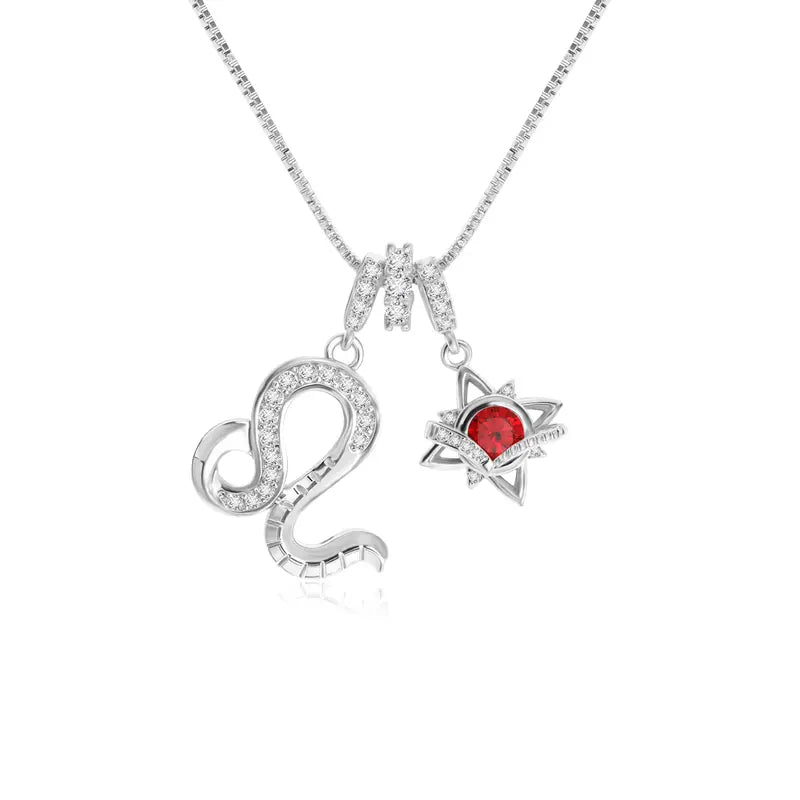 18K Gold-Plated Colorful Zodiac Star Necklace