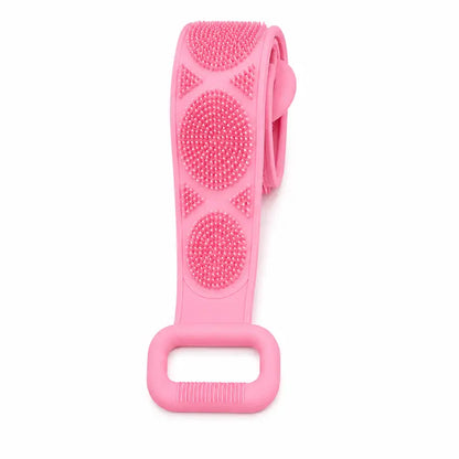 Silicone Double-Sided Bath Brush with Long Handle
