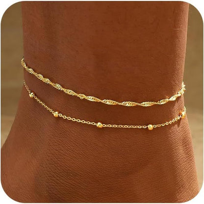 Layered Anklet Set | Chic Beach & Everyday Jewelry