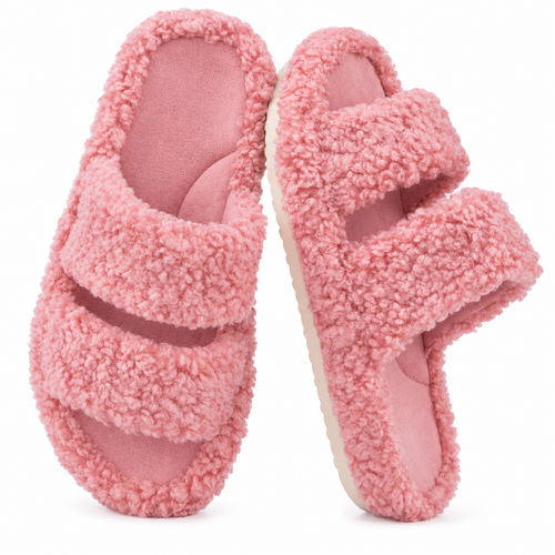 Women’s Fuzzy Memory Foam Slippers Non-Slip