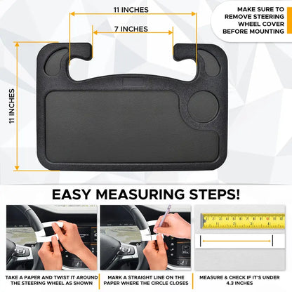 2-in-1 Car Steering Wheel Desk & Food Tray