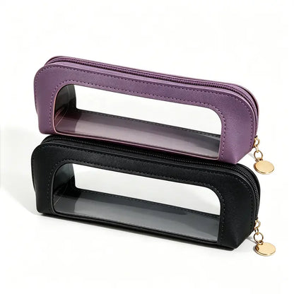 2PCS Clear Window Makeup Brush Bag