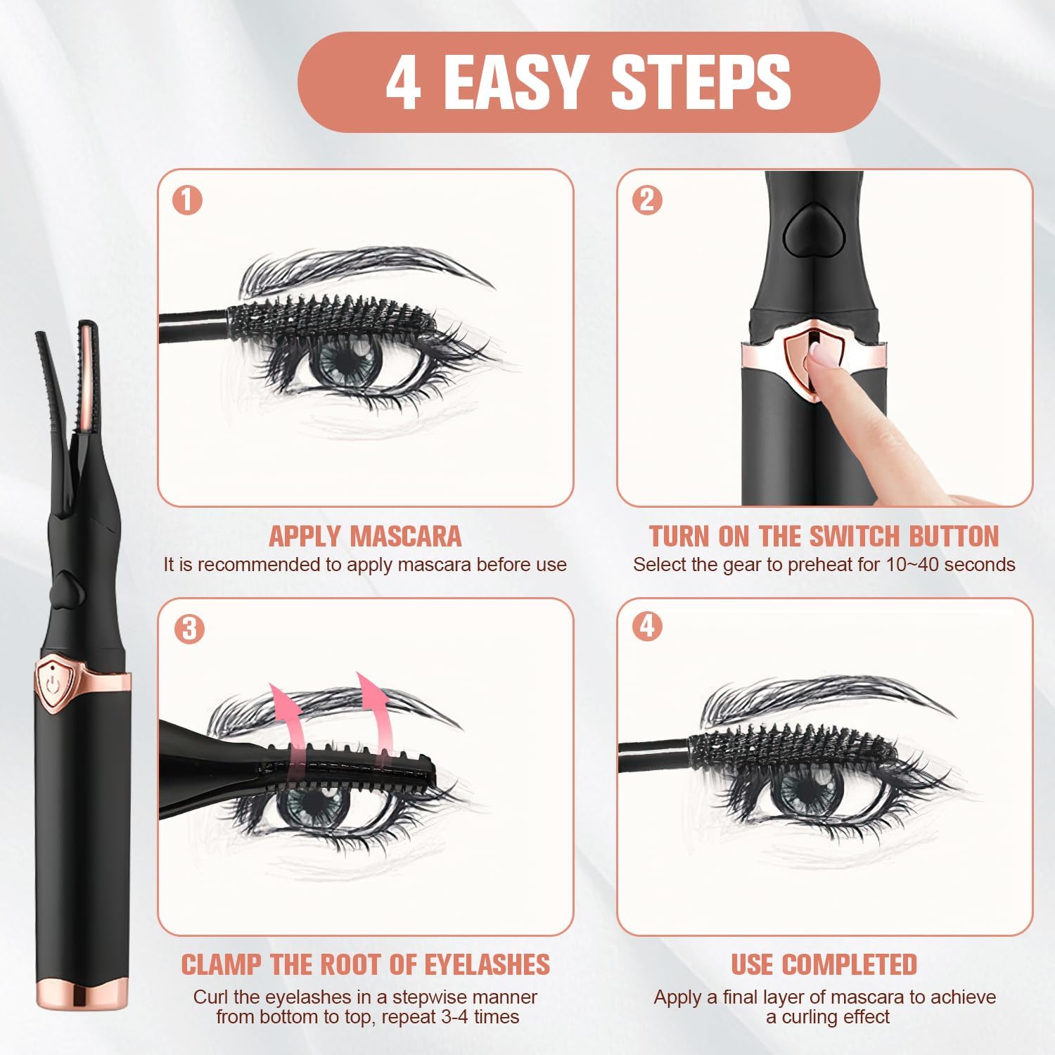 Portable Heated Eyelash Curler