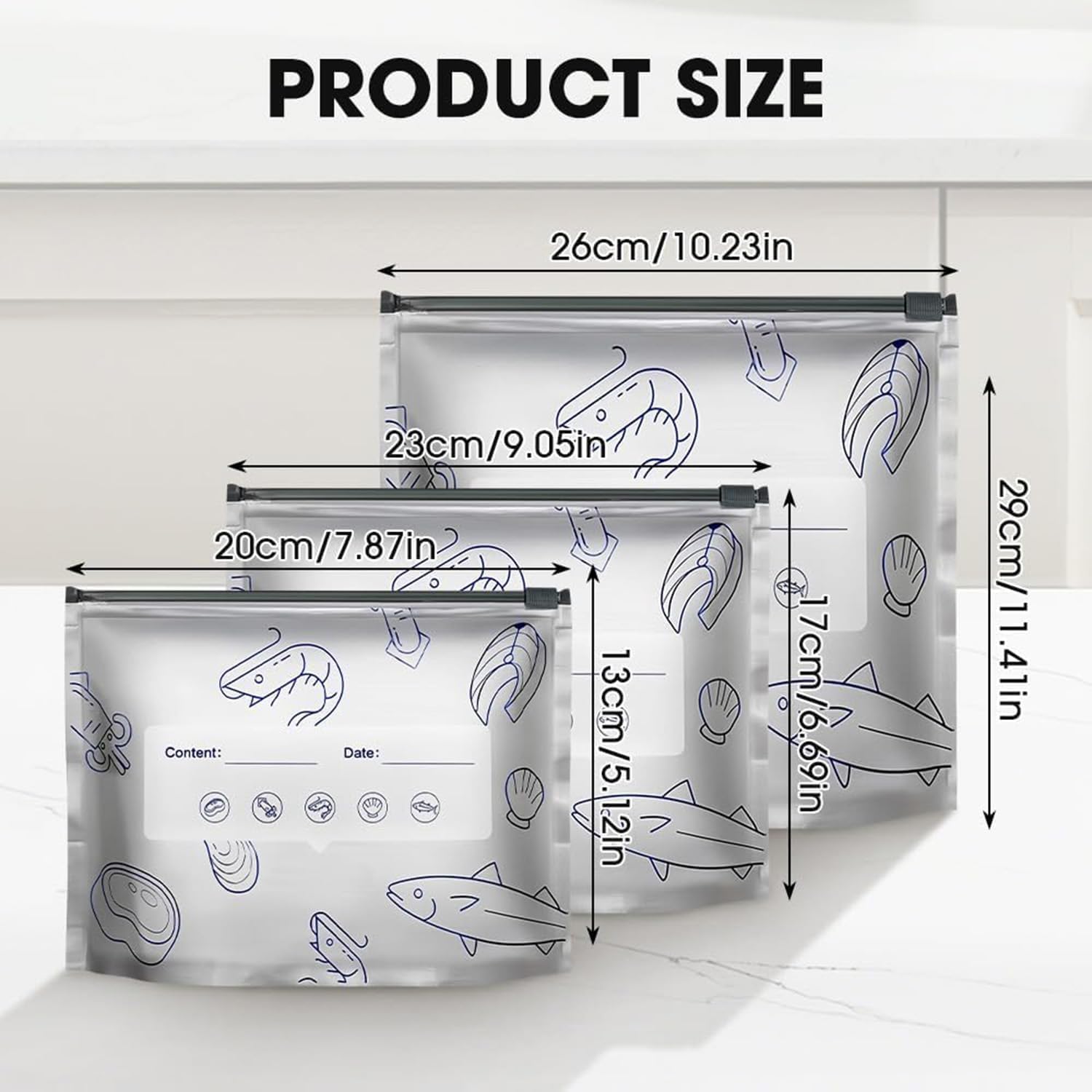 Reusable Vacuum Seal Food Storage Bags