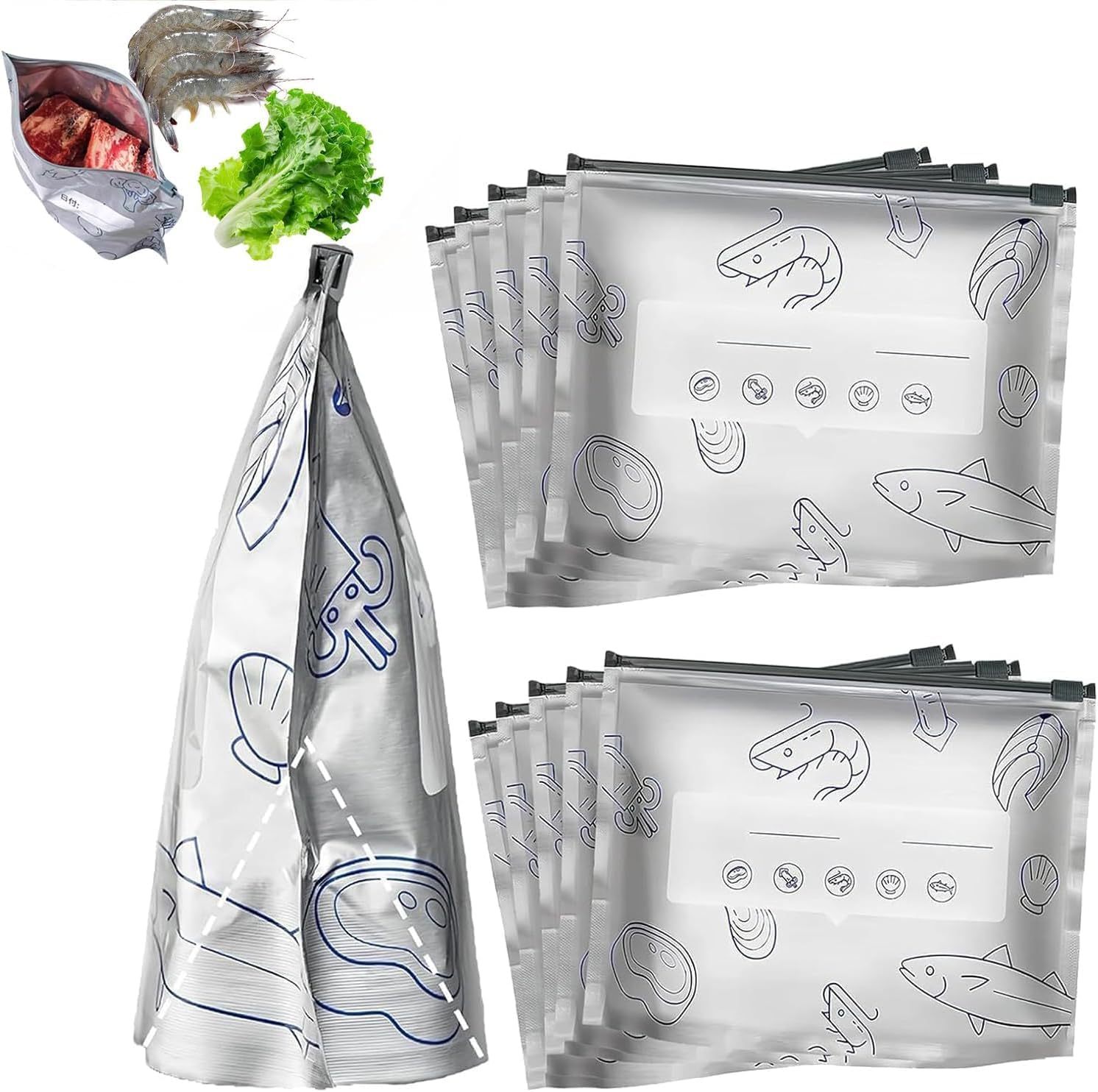 Reusable Vacuum Seal Food Storage Bags