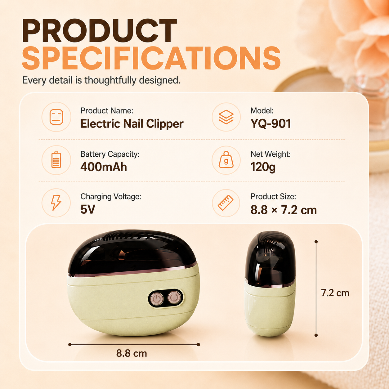 ✂️ LIMITED-TIME 50% OFF! 💅 2-in-1 Smart Electric Nail Clipper & Polisher 🌟