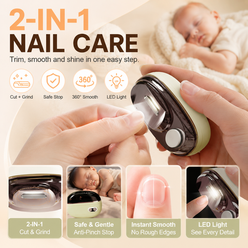 ✂️ LIMITED-TIME 50% OFF! 💅 2-in-1 Smart Electric Nail Clipper & Polisher 🌟